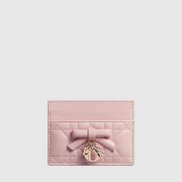 디올 여성 레이디 디올 프리지아 카드 지갑 - Dior Womens Lady Dior Freesia Card Wallet - diw1003x