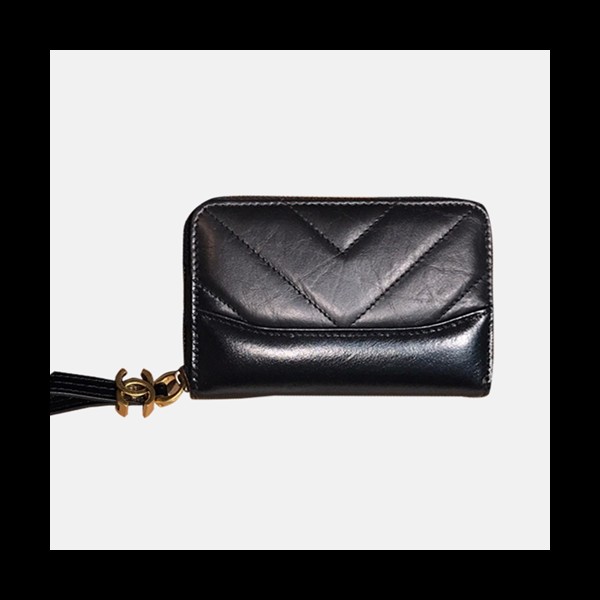 Chanel 2018 Ladies Capuskin Coin Purse - 샤넬 여성 신상 카푸스킨 동전지갑 Cnl0068x.11CM 블랙