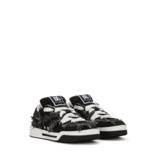 돌체앤가바나 남성 뉴 로마 프레이-트림 스니커즈 - Dolc&Gabbana Mens New Roma Fray-trim Sneakers - dol13836x