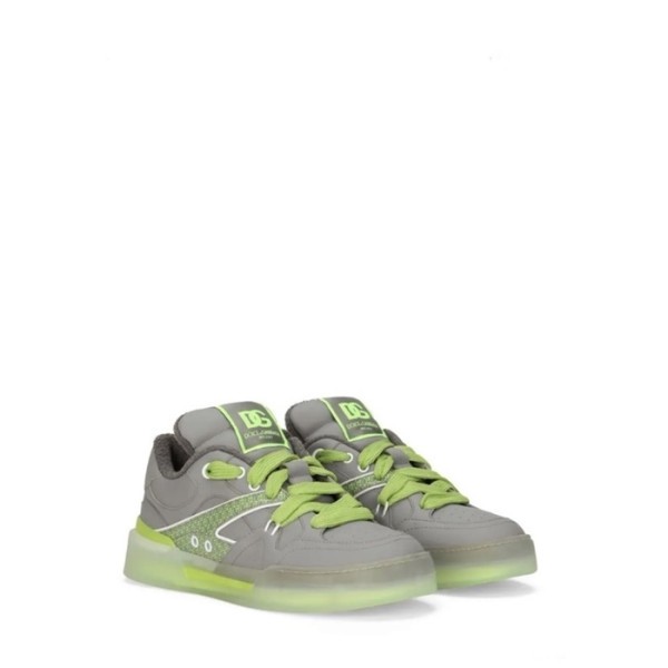 돌체앤가바나 남성 뉴 로마 프레이-트림 스니커즈 - Dolc&Gabbana Mens New Roma Fray-trim Sneakers - dol13838x