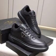 Prada Mens Leather Running Shoes - 프라다 남성용 레더 런닝슈즈,PRAS0509,Size(240 - 275).블랙