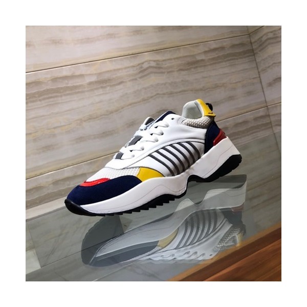 Dsquared2 2020 Mens Leather Running Shoes - 디스퀘어드 2020 남성용 레더 런닝슈즈 DSQS0009,Size (240 - 270).화이트