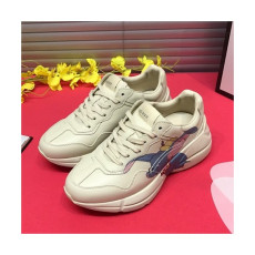 매장판]Gucci 2019 Mm/Wm Leather Running Shoes - 구찌 2019 남여공용 레더 런닝슈즈 GUCS0263.Size(225 - 270).화이트