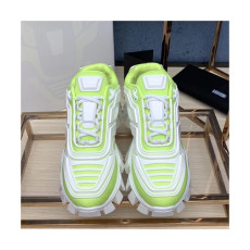 Prada 2019 Mm / Wm Leather Running Shoes  - 프라다 2019 남여공용 레더 투톤 런닝 슈즈 PRAS0141.Size(225 - 275).화이트+네온옐로우