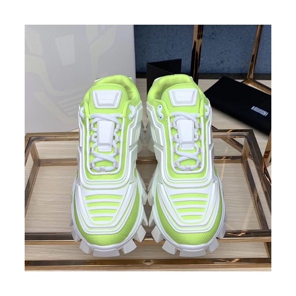 Prada 2019 Mm / Wm Leather Running Shoes  - 프라다 2019 남여공용 레더 투톤 런닝 슈즈 PRAS0141.Size(225 - 275).화이트+네온옐로우
