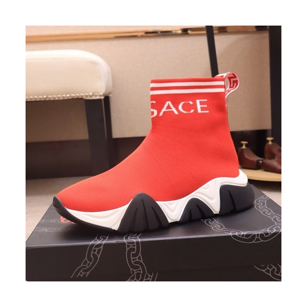 Versace  2019 Mm /Wm Knit Running Shoes - 베르사체 2019 남여공용 니트 런닝슈즈,VERS0052,Size(225 - 275).레드