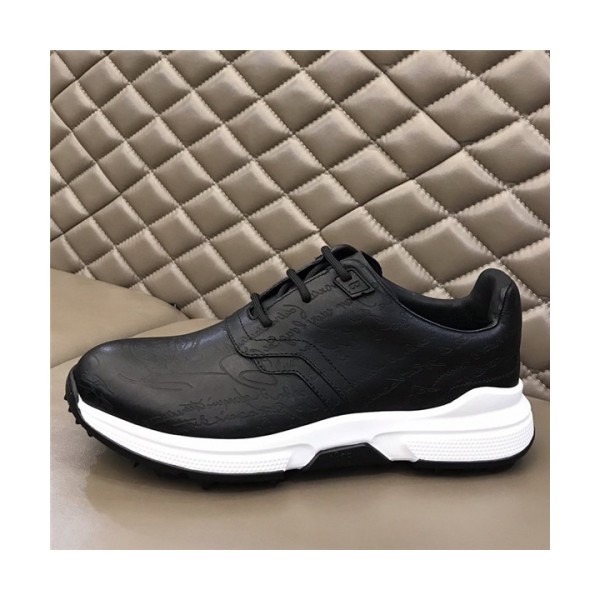 Burluti 2020 Men's Leather Running Shoes - 벌루티 2020 남성용 레더 런닝슈즈,BERTS0108, Size(240-275), 블랙