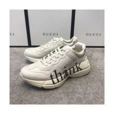 Gucci 2020 Mm/Wm Leather Running Shoes - 구찌 2020 남여공용 레더 런닝슈즈,Size(225-275),GUCS1263,화이트