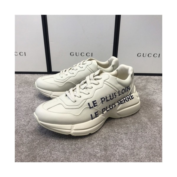 Gucci 2020 Mm/Wm Leather Running Shoes - 구찌 2020 남여공용 레더 런닝슈즈,Size(225-275),GUCS1264,화이트