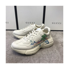 Gucci 2020 Mm/Wm Leather Running Shoes - 구찌 2020 남여공용 레더 런닝슈즈,Size(225-275),GUCS1267,화이트