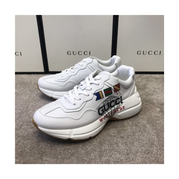 Gucci 2020 Mm/Wm Leather Running Shoes - 구찌 2020 남여공용 레더 런닝슈즈,Size(225-275),GUCS1269,화이트