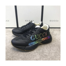 Gucci 2020 Mm/Wm Leather Running Shoes - 구찌 2020 남여공용 레더 런닝슈즈,Size(225-275),GUCS1270,블랙