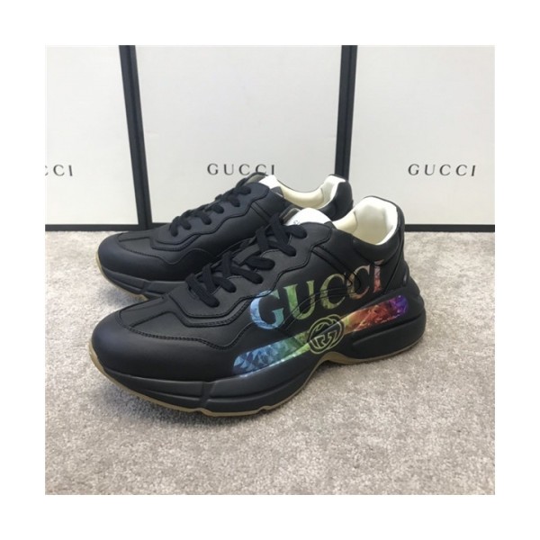Gucci 2020 Mm/Wm Leather Running Shoes - 구찌 2020 남여공용 레더 런닝슈즈,Size(225-275),GUCS1270,블랙