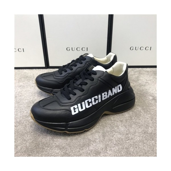 Gucci 2020 Mm/Wm Leather Running Shoes - 구찌 2020 남여공용 레더 런닝슈즈,Size(225-275),GUCS1271,블랙