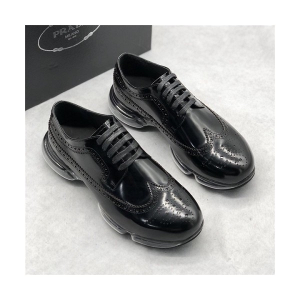 Prada 2020 Men's Leather Running Shoes - 프라다 2020 남성용 레더 런닝슈즈,Size(240-275),PRAS0617,블랙