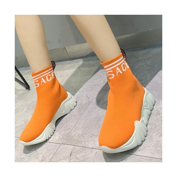 Versace  2019 Mm /Wm Knit Running Shoes - 베르사체 2019 남여공용 니트 런닝슈즈,VERS0084,Size(225 - 280).오렌지