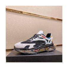 Prada 2021 Men's Leather Running Shoes - 프라다 2021 남성용 레더 런닝슈즈,Size(240-270),PRAS0674,화이트