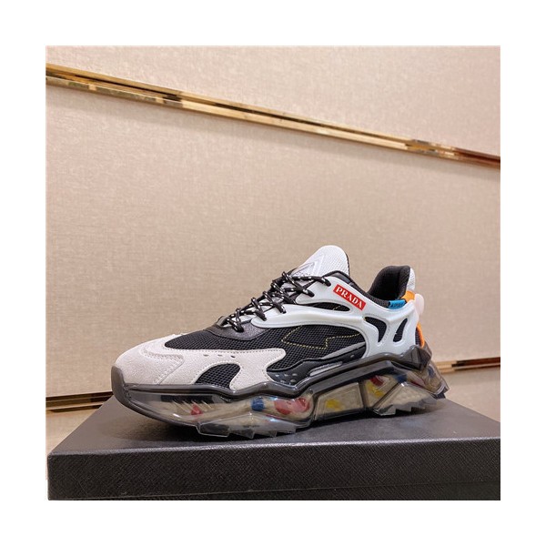 Prada 2021 Men's Leather Running Shoes - 프라다 2021 남성용 레더 런닝슈즈,Size(240-270),PRAS0674,화이트