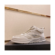 Prada 2021 Men's Leather Running Shoes - 프라다 2021 남성용 레더 런닝슈즈,Size(240-270),PRAS0677,화이트