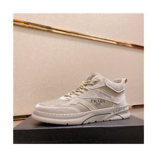 Prada 2021 Men's Leather Running Shoes - 프라다 2021 남성용 레더 런닝슈즈,Size(240-270),PRAS0677,화이트