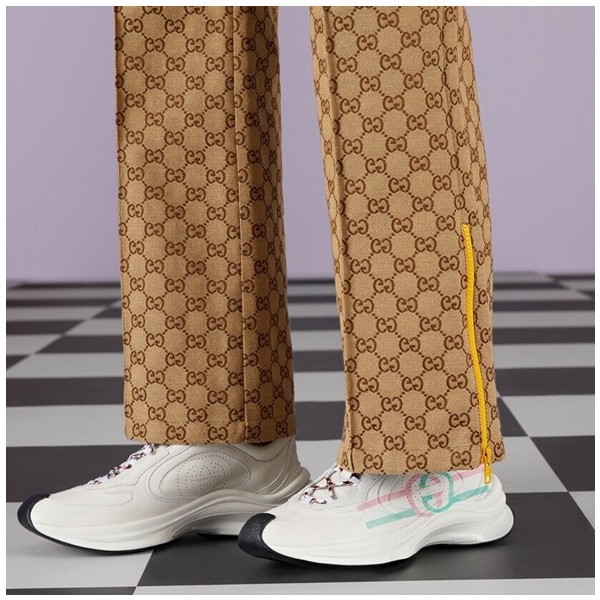 구찌 남/녀 GG 화이트 라이톤 - Gucci Unisex White Sneakers- gu945X