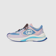 구찌 남/녀 GG 블루 라이톤 - Gucci Unisex Blue Sneakers- gu946X