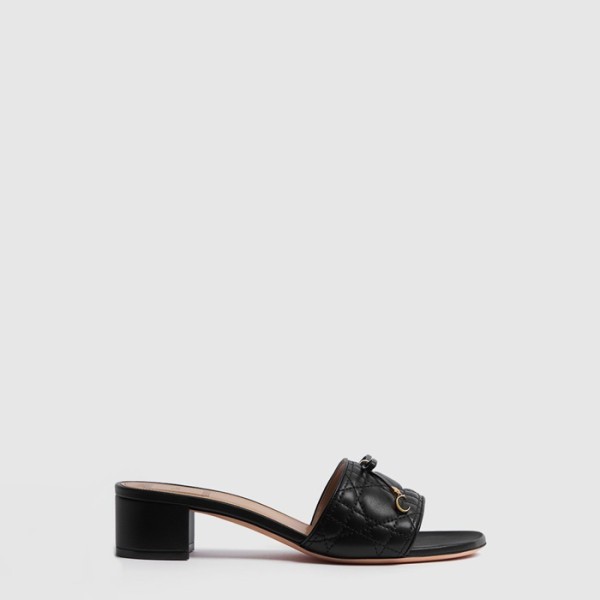 디올 여성 까나쥬 힐 슬라이드 - Dior Womens Cannage Heel Slides - hes14200x
