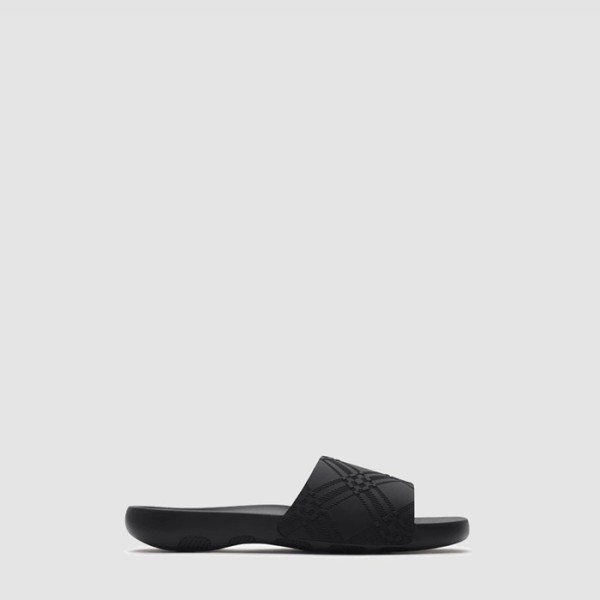 버버리 남성 엠보싱 체크 다이브 슬라이드 - Burberry Mens Embossed Check Dive Slides - bus7260x