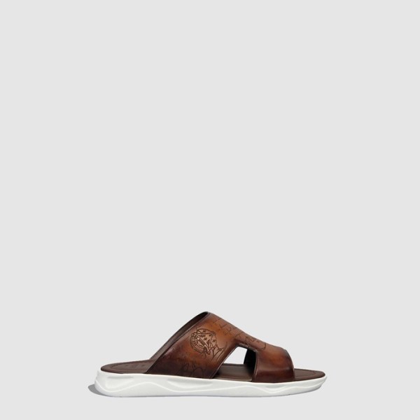 벨루티 남성 쉐도우 레더 샌들 - Berluti Mens Shadow Leather Sandals - bes7490x
