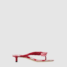 지미츄 여성 리스 35 보우노트 우븐 뮬 - Jimmy Choo Womens Liss 35 - jis14420x