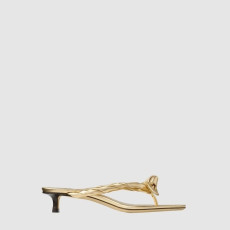 지미츄 여성 리스 35 보우노트 우븐 뮬 - Jimmy Choo Womens Liss 35 - jis14421x