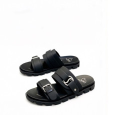 크리스찬 루부탱 남성 CL 로고 슬라이드 샌들 - Christian Loubutin Mens CL Logo-embossed Slides - cls13647x