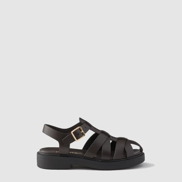 프라다 여성 가죽 피셔맨 샌들 - Prada Womens Leather Fisherman Sandal - prs14474x