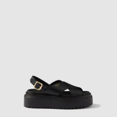 프라다 여성 크리스크로스 가죽 플랫폼 샌들 - Prada Womens Crisscross Leather Platform Sandals - prs14476x