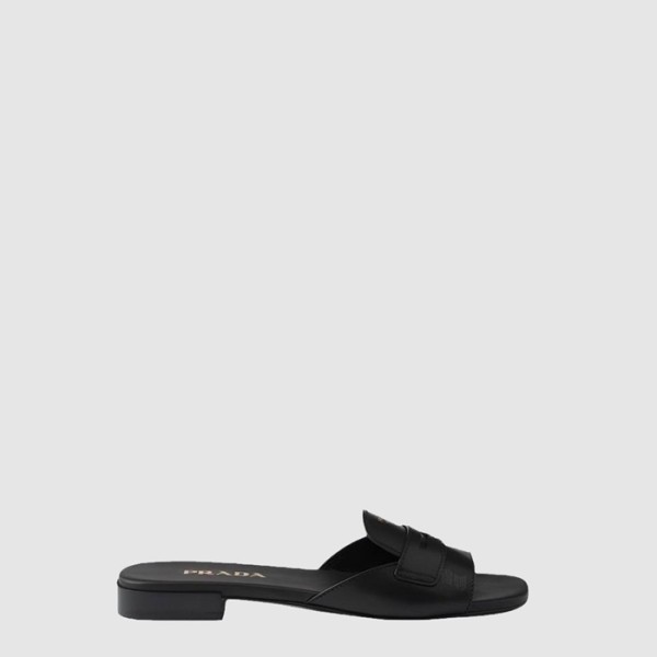 프라다 여성 레더 슬라이드 샌들 - Prada Womens Leather Slide Sandals - prs14511x
