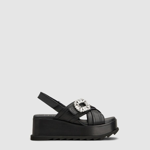 로저비비에 여성 슬라이디 비브 웨지 샌들 - Roger Vivier Womens Slidy Viv Wedge Sandal - ros14515x