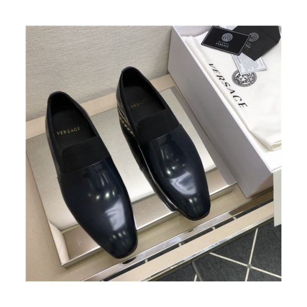 Versace 2020 Men's Leather Oxford Shoes - 베르사체 2020 남성용 레더 옥스퍼드 슈즈,Size(240-275),VERS0508,네이비