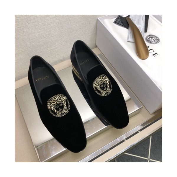 Versace 2020 Men's Leather Oxford Shoes - 베르사체 2020 남성용 레더 옥스퍼드 슈즈,Size(240-275),VERS0512,블랙