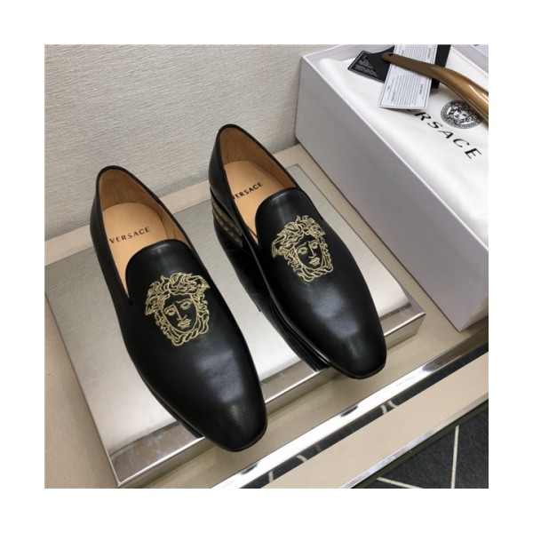 Versace 2020 Men's Leather Oxford Shoes - 베르사체 2020 남성용 레더 옥스퍼드 슈즈,Size(240-275),VERS0513,블랙