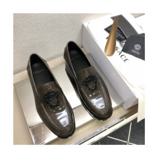 Versace 2020 Men's Leather Oxford Shoes - 베르사체 2020 남성용 레더 옥스퍼드 슈즈,Size(240-275),VERS0515,카키