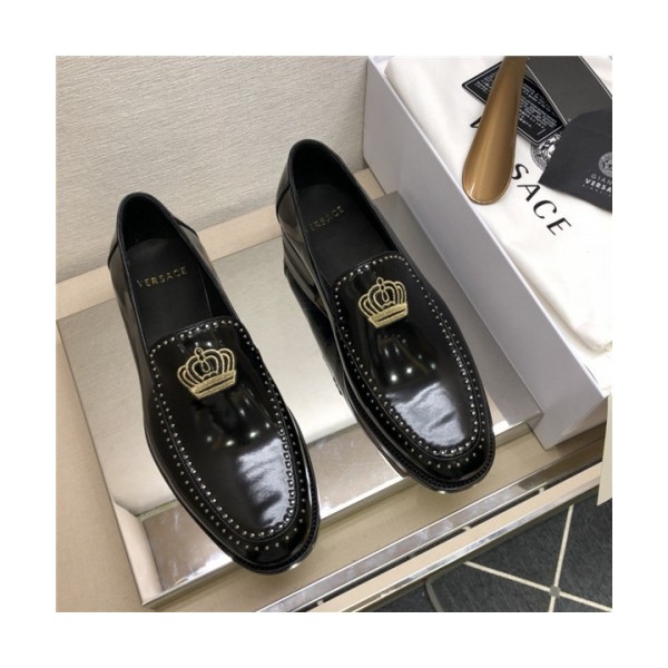 Versace 2020 Men's Leather Oxford Shoes - 베르사체 2020 남성용 레더 옥스퍼드 슈즈,Size(240-275),VERS0516,블랙
