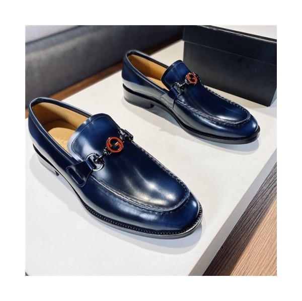 Gucci 2020 Men's Leather Oxford Shoes - 구찌 2020 남성용 레더 옥스퍼드 슈즈,Size(240-275),GUCS1282,네이비