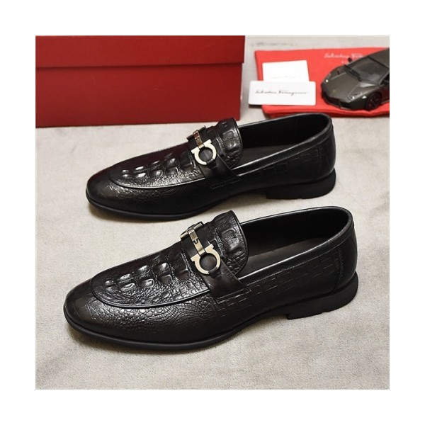 Salvatore Ferragamo 2020 Men's Leather Oxford Shoes - 페라가모 2020 남성용 레더 옥스퍼드 슈즈,Size(240-275),FGMS0470,블랙
