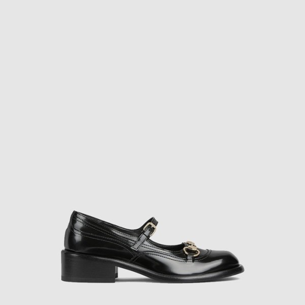 구찌 여성 홀스빗 디테일 메리 제인 - Gucci Womens Horsebit Detail Mary Jane - gus8927x