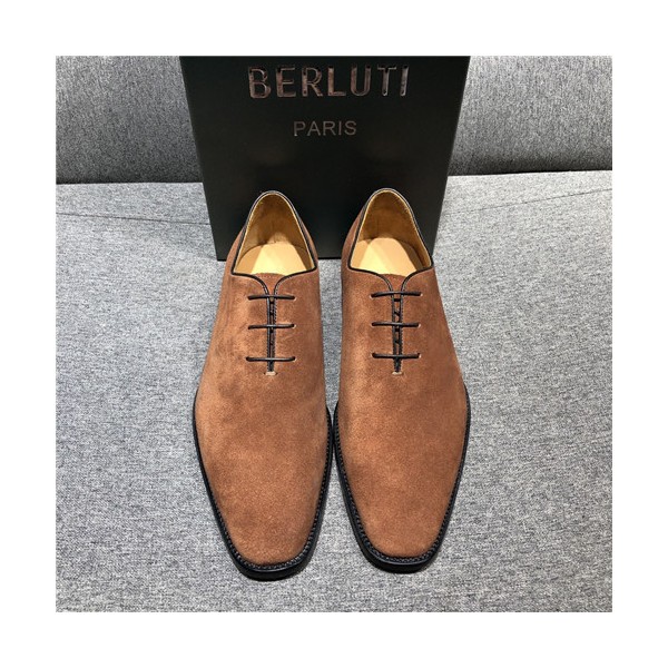 Berluti 2020 Men's Leather Oxford Shoes - 벨루티 2020 남성용 레더 옥스퍼드 슈즈,Size(240-270),BERTS0187,카멜