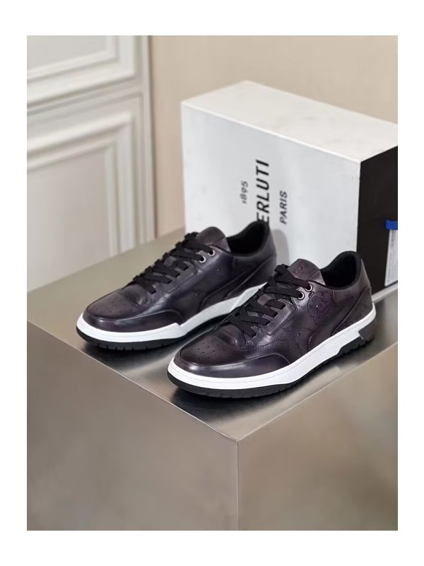 Berluti 2022 Mens Twist Leather Derby Shoes - 벨루티 2022 남성용 트위스트 레더 더비슈즈,Size(240-275),BERTS0225,블랙