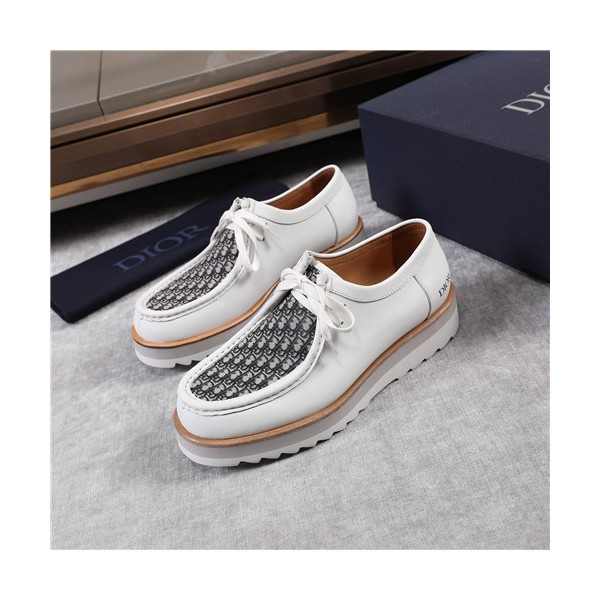 Dior 2021 Men's Leather Derby Shoes,DIOS0379 - 디올 2021 남성용 레더 더비슈즈,Size(240-270),화이트