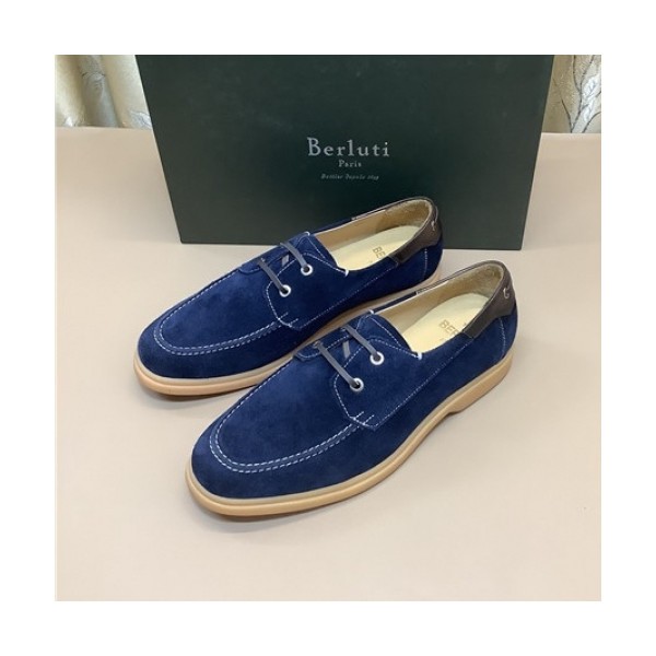 Berluti 2021 Men's Leather Derby Shoes,BERTS0260 - 벨루티 2021 남성용 레더 더비슈즈,Size(240-270),네이비