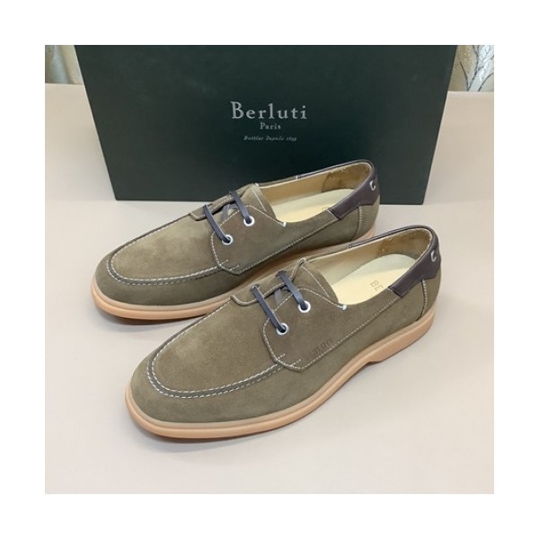 Berluti 2021 Men's Leather Derby Shoes,BERTS0261 - 벨루티 2021 남성용 레더 더비슈즈,Size(240-270),카키