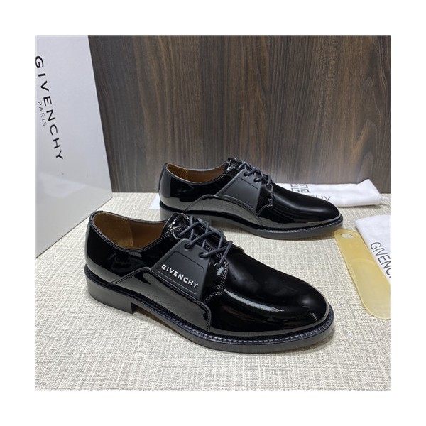 Givenchy 2021 Men's Leather Derby Shoes,GIVS0182 - 지방시 2021 남성용 레더 더비슈즈,Size(240-270),블랙